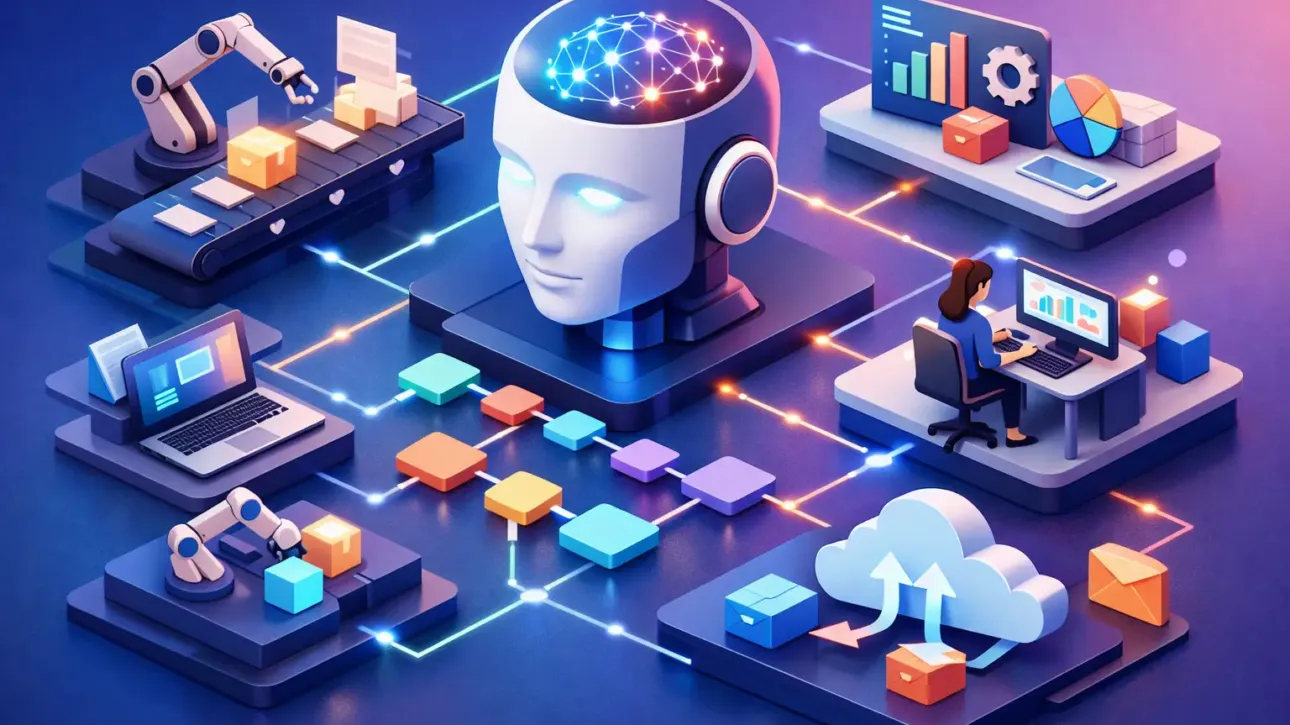 Automação de workflows corporativos com IA