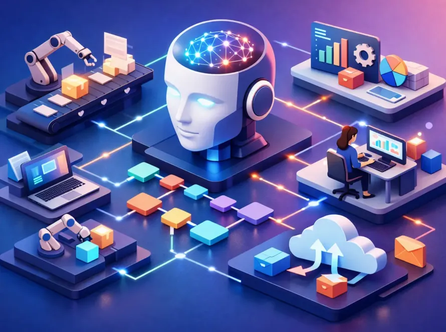 Automação de workflows corporativos com IA