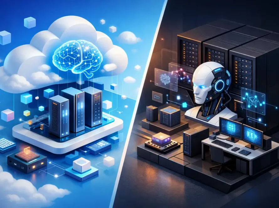 Nuvem pública versus on premise para IA corporativa